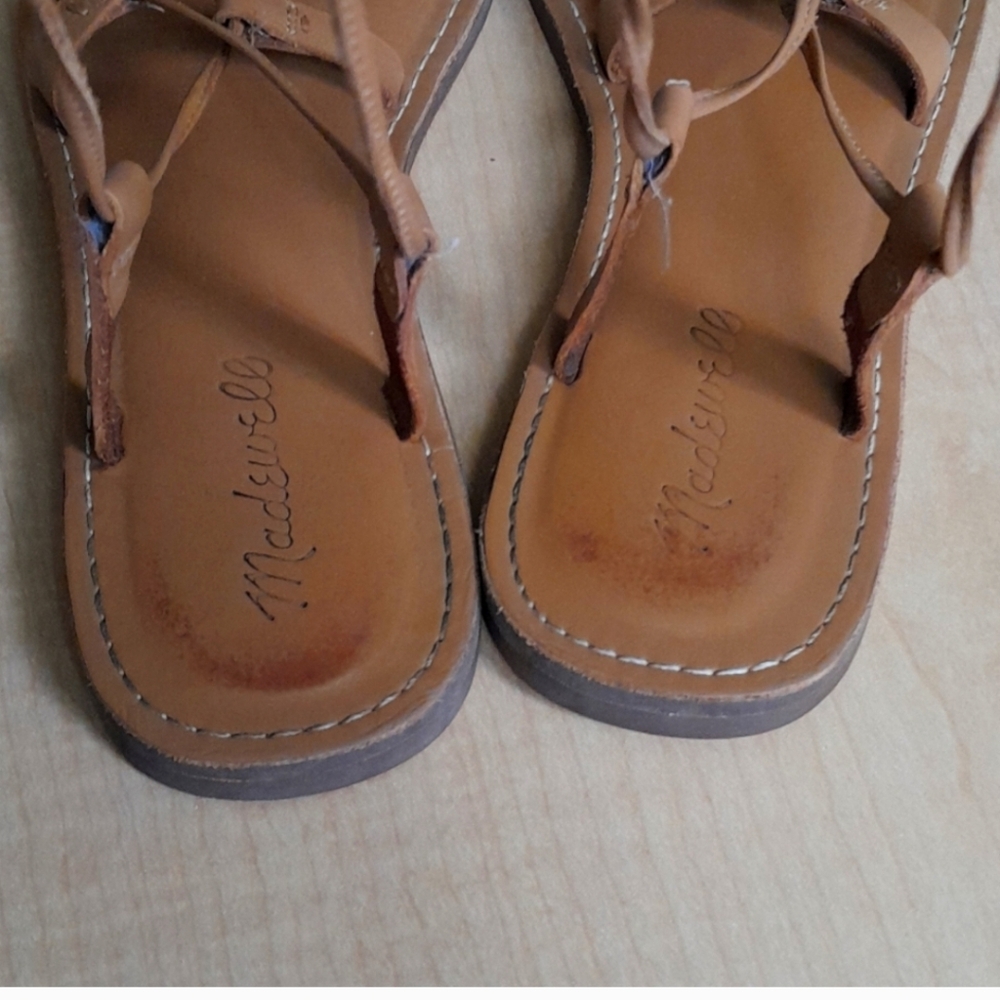 MADEWELL THE BOARD WALK LACE leather Sandals Size 9.5 - Picture 7 of 14
